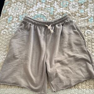 Casual Gray Drawstring Shorts